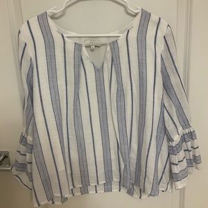 Lucky Brand blue a& white striped top